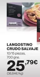 Oferta de Salvaje - Langostino Crudo por 25,79€ en Supercor