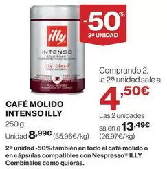 Oferta de Illy - Cafe Molido Intenso por 8,99€ en Supercor