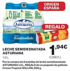 Oferta de Central Lechera Asturiana - Leche Semidesnatada por 1,94€ en Supercor