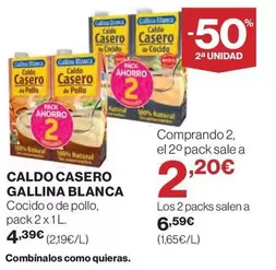 Oferta de Gallina Blanca - Caldo Casero por 4,39€ en Supercor