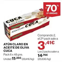 Oferta de Cuca - Atun Claro En Aceite De Oliva por 11,35€ en Supercor