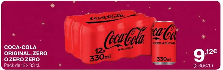 Oferta de Coca-Cola - Original, Zero O Zero Zero Zero por 9,12€ en Supercor