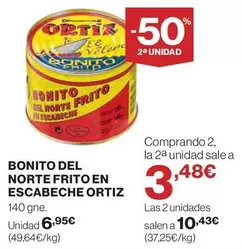 Oferta de Ortiz - Bonito Del Norte Frito En Escabeche por 6,95€ en Supercor