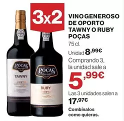 Oferta de Ruby - Vino Generoso De Oporto Tawny O por 8,99€ en Supercor