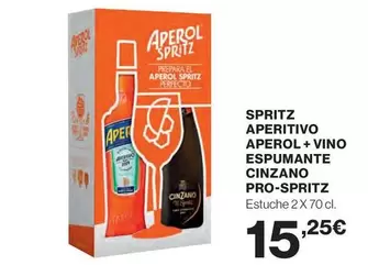 Oferta de Aperol - Aperitivo  + Vino Espumante Cinzano por 15,25€ en Supercor