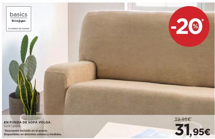 Oferta de El Corte Inglés - En Funda De Sofa Volga por 31,95€ en Hipercor