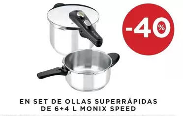 Oferta de Monix - En Set De Ollas Super Rapidas De 6+4 L Speed en Hipercor