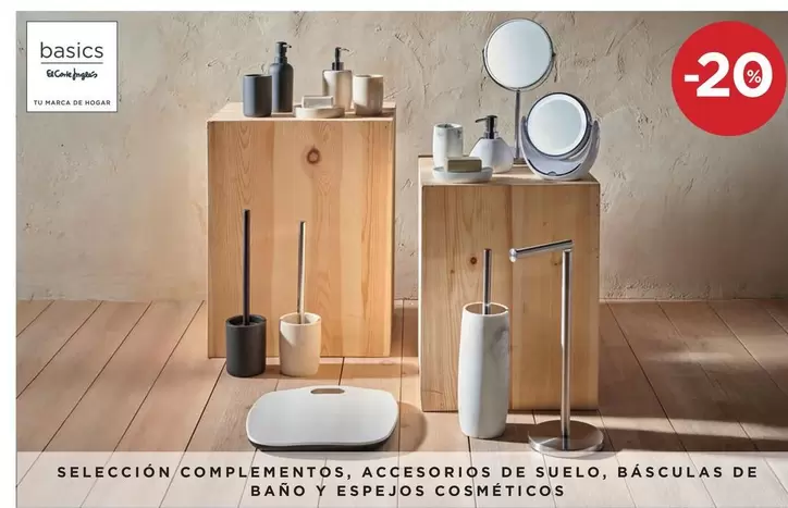 Oferta de El Corte Inglés - Selección Complementos Accesorios De Suelo Basculas De Bano Y Espejos Cosmeticos en Hipercor