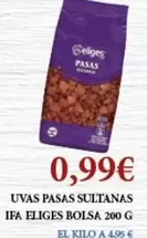 Oferta de Eliges - Uvas Pasas Sultanas por 0,99€ en Claudio