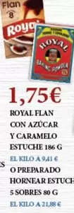 Oferta de Royal - Flan Con Azucar Y Caramelo Estuche por 1,75€ en Claudio