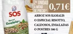 Oferta de Sos - Arroz Kamalis O Especial Risotto por 0,71€ en Claudio