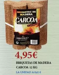 Oferta de Carcoa - Briquetas De Madera por 4,95€ en Claudio