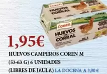 Oferta de Coren - Huevos Camperos  M por 1,95€ en Claudio