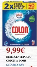 Oferta de Colon - Detergente Polvo por 9,99€ en Claudio