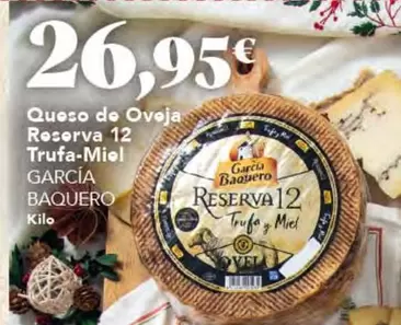 Oferta de García Baquero - Queso De Oveja Reserva 12 Trufa-miel por 26,95€ en Gadis