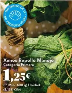 Oferta de Xenos Repollo Manojo por 1,25€ en Gadis