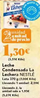 Oferta de Nestlé - Leche Condensada La Lechera por 1,3€ en Gadis