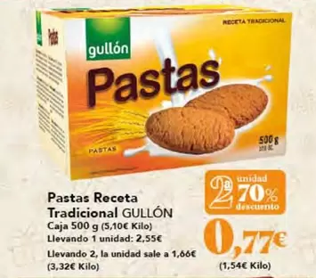 Oferta de Gullón - Pastas Receta Tradicional por 0,77€ en Gadis