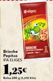 Oferta de Ifa Eliges - Brioche Pepitas por 1,25€ en Gadis