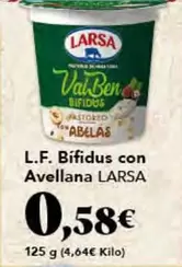 Oferta de Larsa - Bifidus Con Avellana por 0,58€ en Gadis