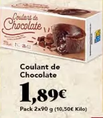 Oferta de Coulant De Chocolate por 1,89€ en Gadis