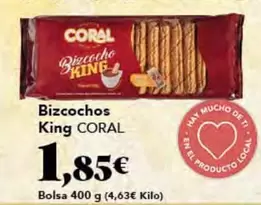 Oferta de Coral - Bizcochos King por 1,85€ en Gadis