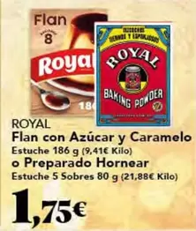 Oferta de Royal - Flan Con Azucar Y Caramelo O Preparado Hornear por 1,75€ en Gadis