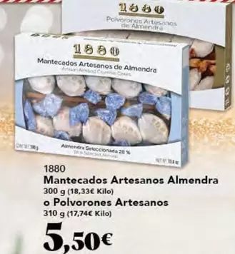 Oferta de 1880 - Mantecados Artesanos Almendra O Polvorones Artesanos por 5,5€ en Gadis