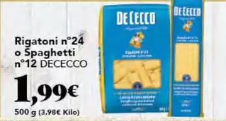 Oferta de Rigatoni N24 O Spaghetti N°12 por 1,99€ en Gadis