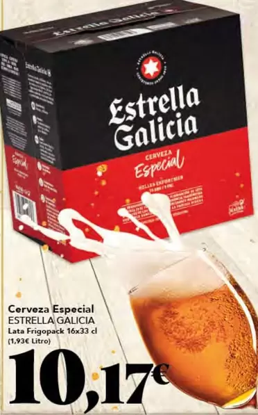 Oferta de Estrella Galicia - Cerveza Especial por 10,17€ en Gadis