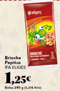 Oferta de Ifa Eliges - Brioche Pepitas por 1,25€ en Gadis