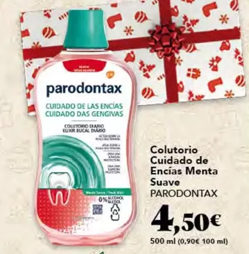 Oferta de Parodontax - Colutorio Cuidado De Encias Menta Suave por 4,5€ en Gadis