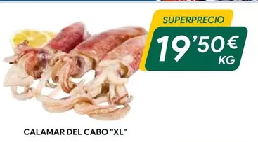 Oferta de Calamar Del Cabo "xl" por 19,5€ en Masymas