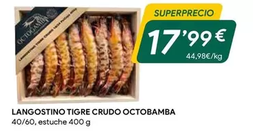 Oferta de Langostino Tigre Crudo por 17,99€ en Masymas