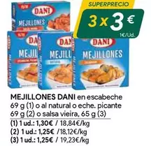 Oferta de Dani - Mejillones por 1,3€ en Masymas