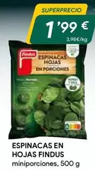 Oferta de Findus - Espinacas En Hojas por 1,99€ en Masymas