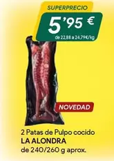 Oferta de Pulpo - 2 Patas De  Cocido por 5,95€ en Masymas