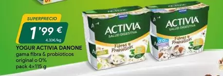 Oferta de Danone - Yogur Activia por 1,99€ en Masymas