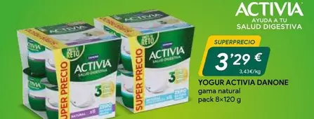 Oferta de Danone - Yogur Activia por 3,29€ en Masymas