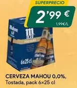 Oferta de Mahou - Cerveza 0.0% por 2,99€ en Masymas