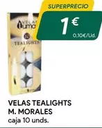 Oferta de Velas Tealights por 1€ en Masymas