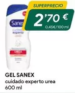 Oferta de Sanex - Gel Cuidado Experto Urea por 2,7€ en Masymas