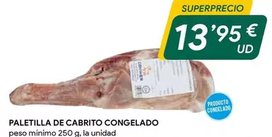 Oferta de Paletilla De Cabrito Congelado por 13,95€ en Masymas