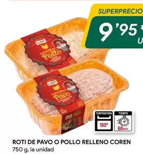 Oferta de Coren - Roti De Pavo O Pollo Relleno por 9,95€ en Masymas