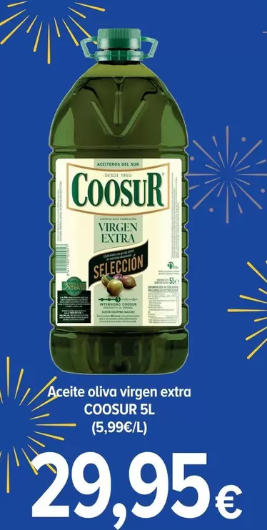 Oferta de Coosur - Aceite Oliva Virgen Extra por 29,95€ en Cash Fresh