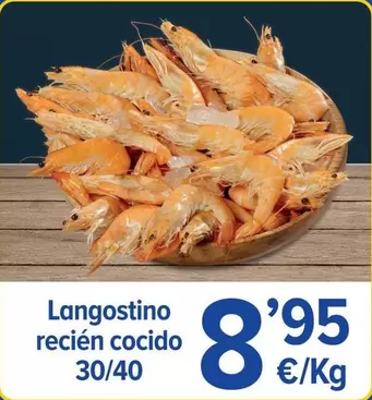 Oferta de Langostino Recien Cocido por 8,95€ en Cash Fresh