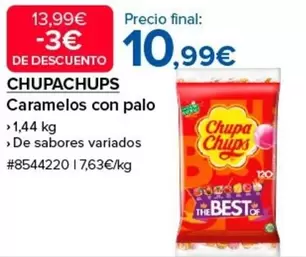 Oferta de Chupa Chups - Caramelos Con Palo por 10,99€ en Costco