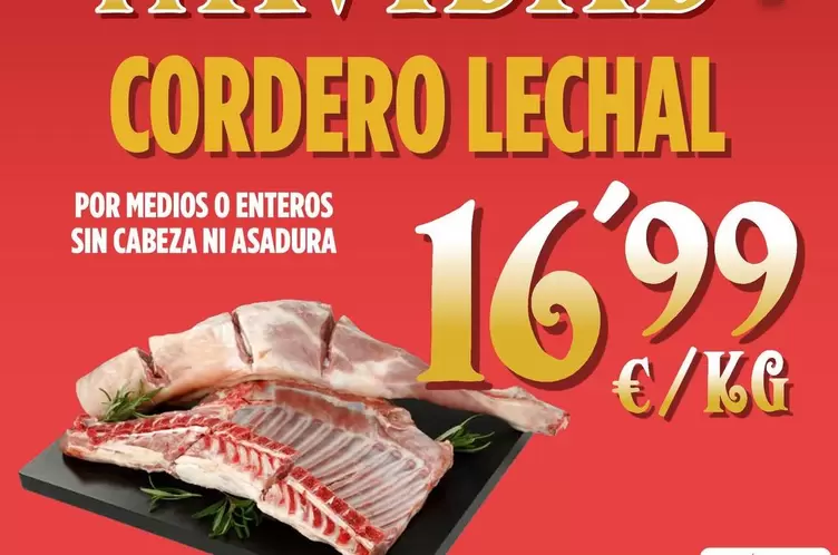 Oferta de Cordero Lechal por 16,99€ en Ahorramas