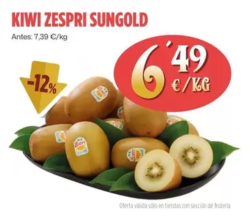 Oferta de Zespri - Kiwi Sungold por 6,49€ en Ahorramas