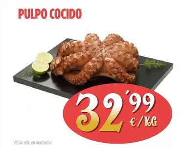 Oferta de Pulpo Cocido por 32,99€ en Ahorramas